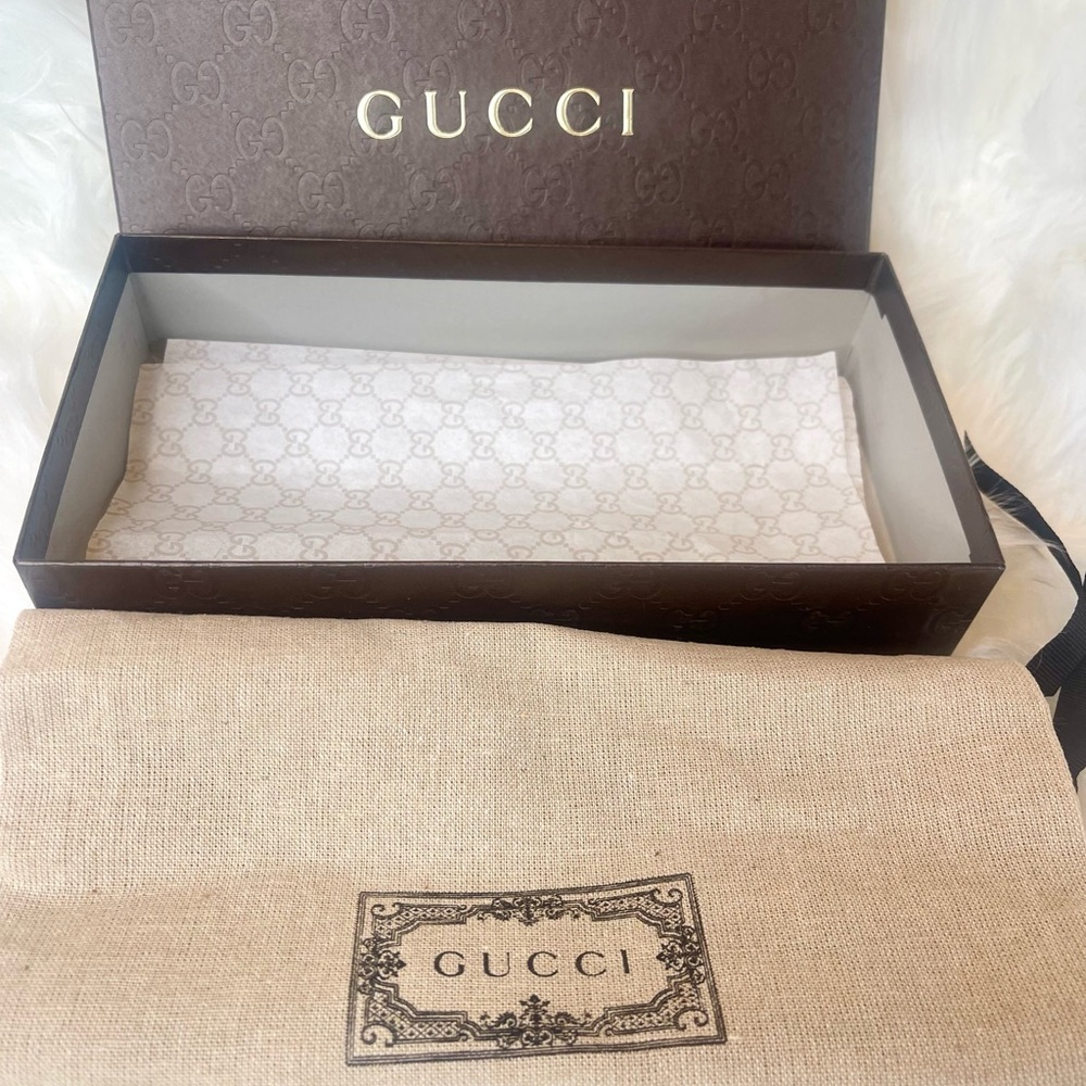 Gucci SoHo Classy Black Suede & Leather Long Sleek Wallet Full Inclusion EUC 🖤 - Picture 10 of 11